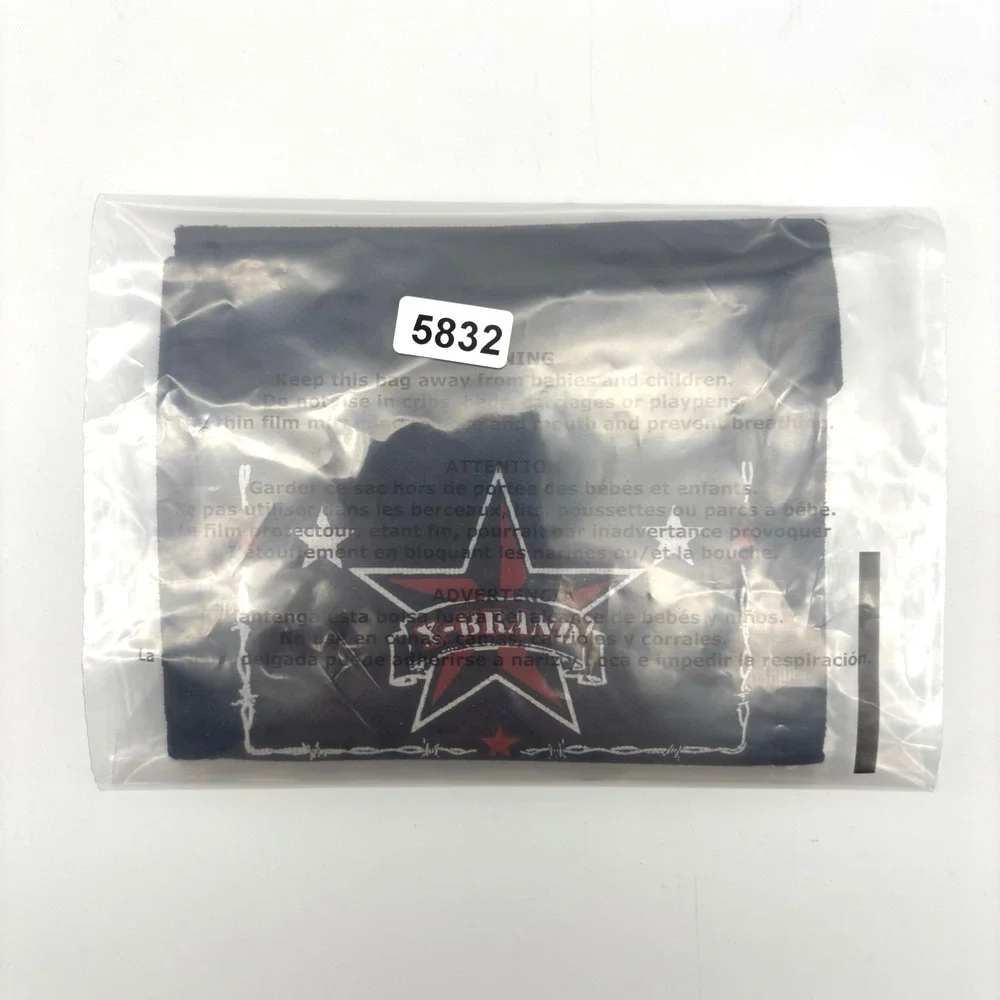 NEW Vintage Y2K X-Brand Nautical Star Barbed Wire Men's Bifold Wallet 4.75x3.75